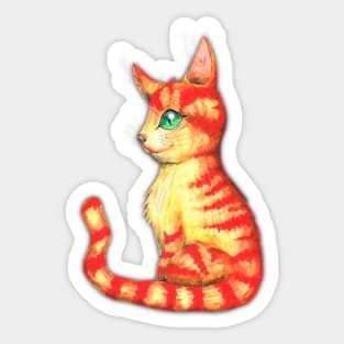 Fiery cat Sticker